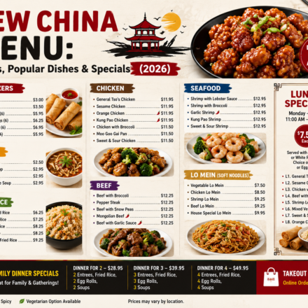 New China Menu: Prices, Popular Dishes & Specials (2026)