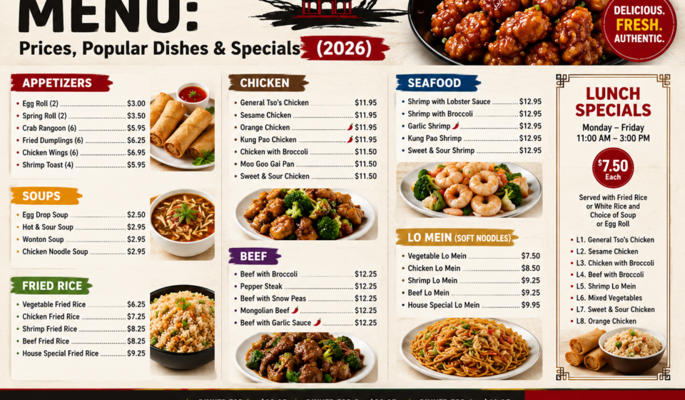 New China Menu: Prices, Popular Dishes & Specials (2026)