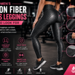 Women's carbon fiber sports leggings for gym and fitness workouts