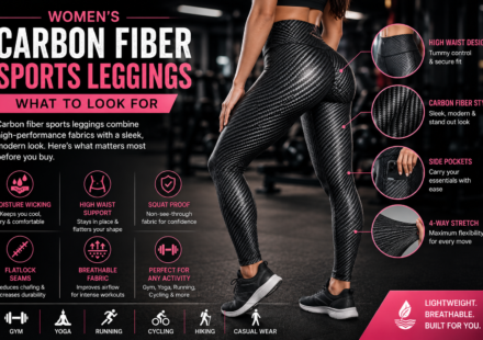 Women's carbon fiber sports leggings for gym and fitness workouts