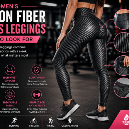 Women's carbon fiber sports leggings for gym and fitness workouts