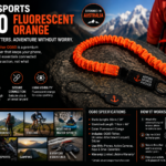Action Sports Anchor OG60 fluorescent orange phone and camera tethe