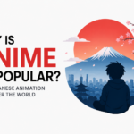 Why is anime so popular worldwide? Japanese animation characters and Tokyo landmarks representing anime's global popularity