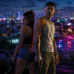 GTA 6 on PS5 and Xbox with Jason and Lucia in Vice City at night