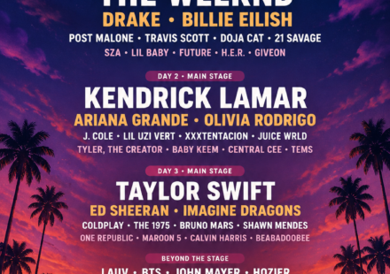Instafest personalized music festival poster based on listening history