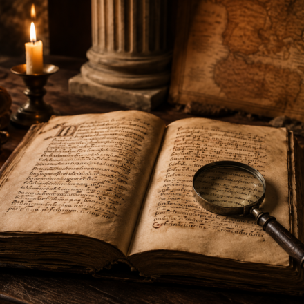 Ancient Latin manuscript representing the meaning and origin of Incfidelibus