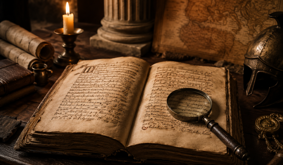 Ancient Latin manuscript representing the meaning and origin of Incfidelibus