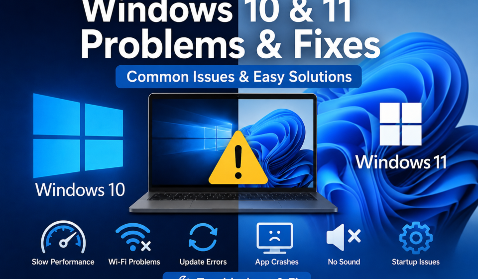 Windows 10 and Windows 11 problems and fixes for common PC issues