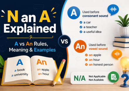 N an A Explained | A vs An Rules, Meaning & Examples